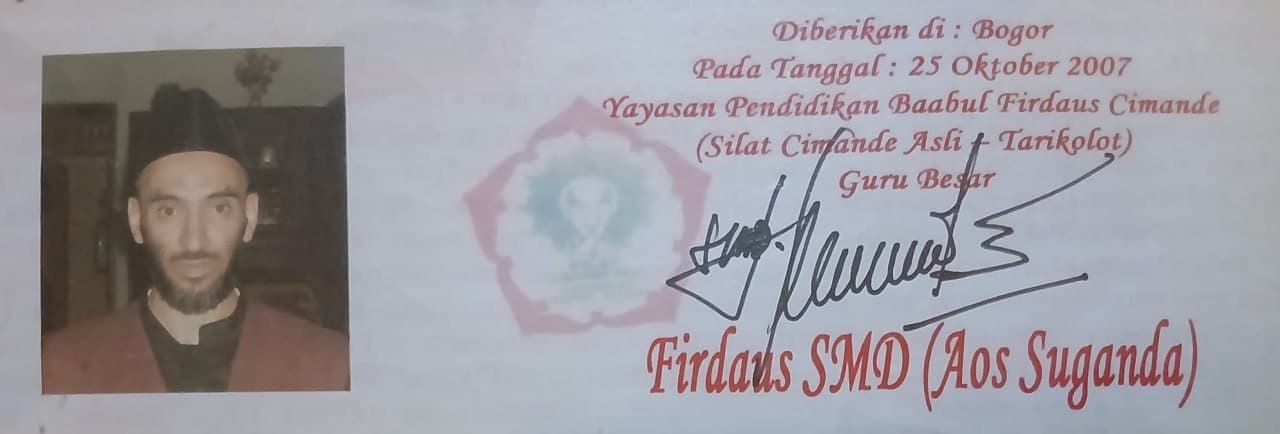Authorisation certificate for Master Abdur Rahman Blanchette